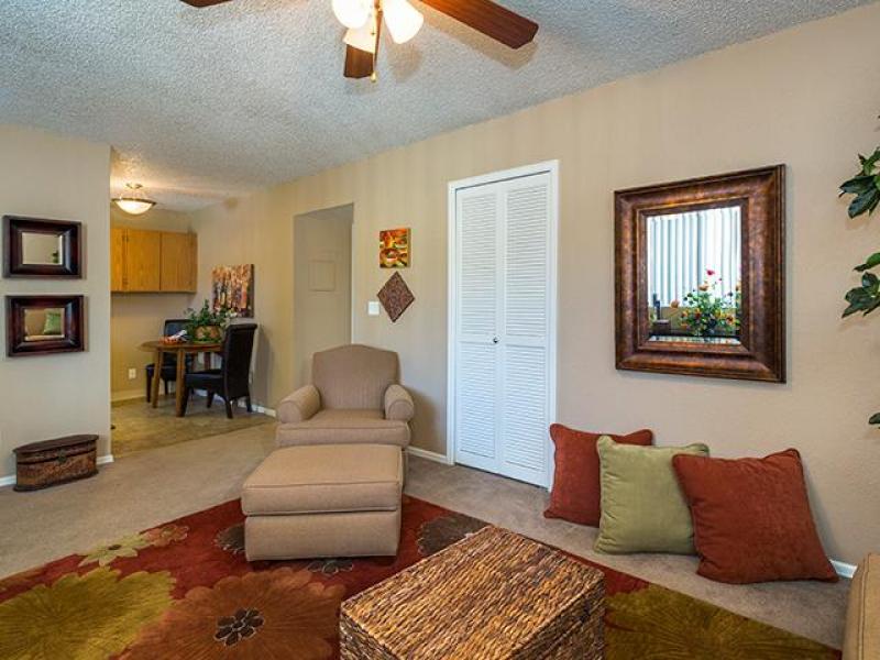 Living Room and Dining Area | Sienna Place Apartments in Colorado Springs, CO
