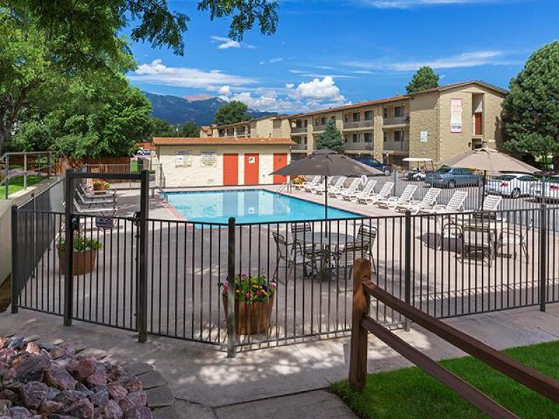 Fenced Pool | Sienna Place Apartments in Colorado Springs, CO