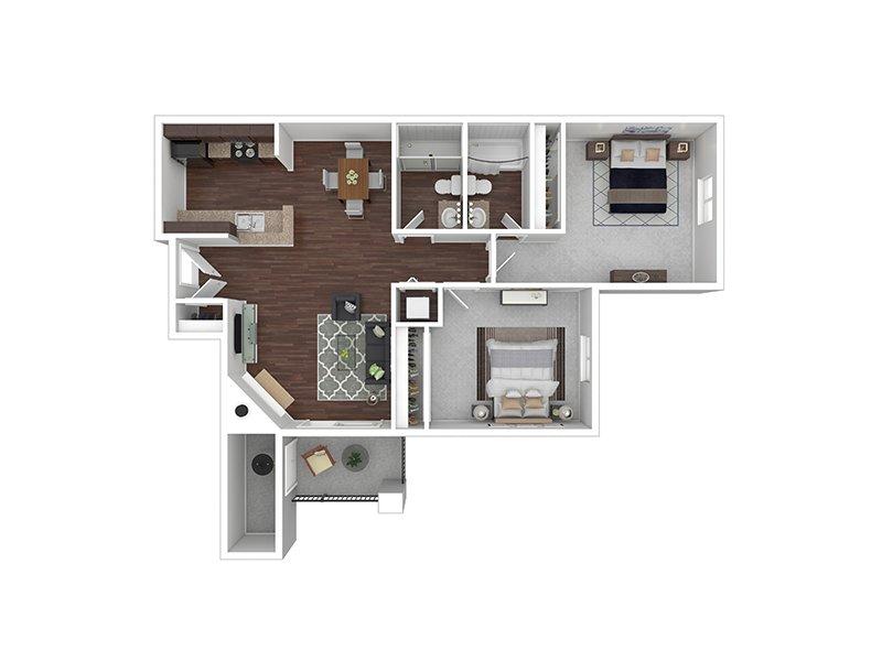 View floor plan image of B2R apartment available now