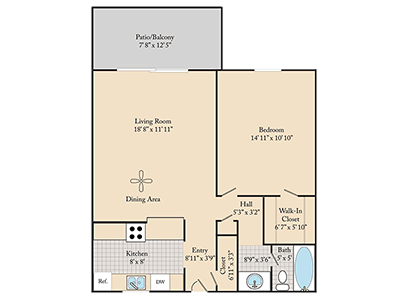 Floorplan for Cedar Run Apartments