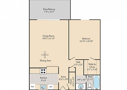 Floorplan for Cedar Run Apartments