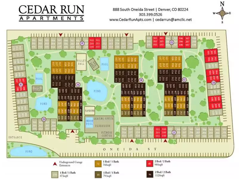 Site Map | Cedar Run Apartments