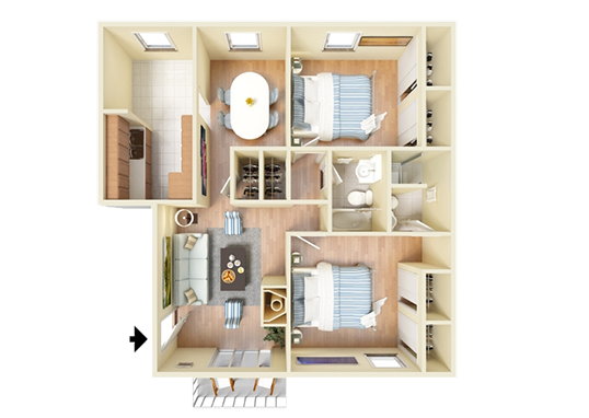 Floorplan for Forest Cove Apartments