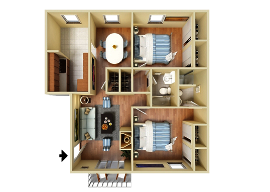 Floorplan for Forest Cove Apartments