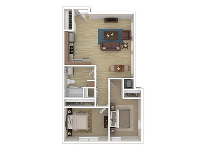 B1 floor plan at 1600 Hoyt in Lakewood, CO