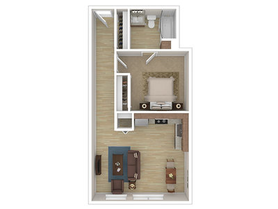 A1 floor plan at 1600 Hoyt in Lakewood, CO