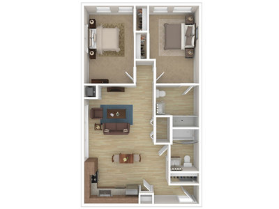 B2 floor plan at 1600 Hoyt in Lakewood, CO