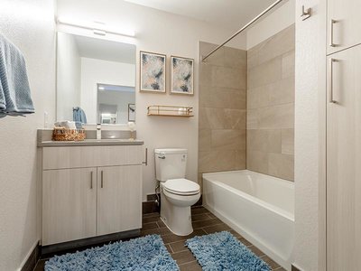 1 Bedroom | Bathroom | 582-599 sq ft