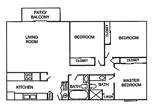 Floorplan for Falcon Run Apartments