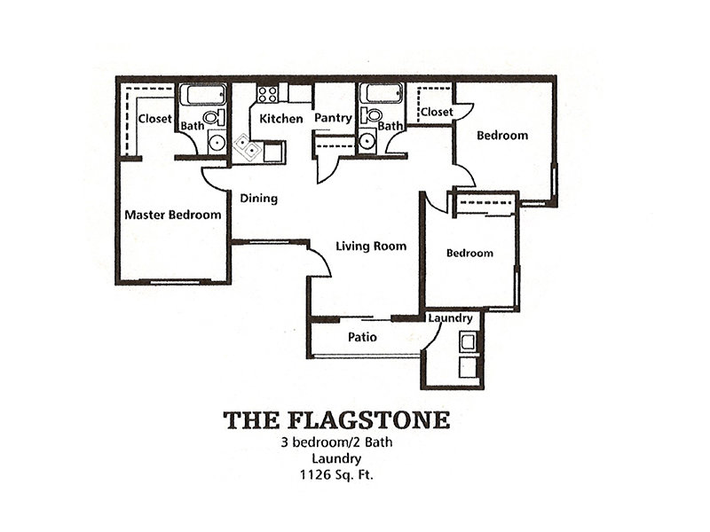 Brookstone Apartments Floor Plan 3 Bedroom