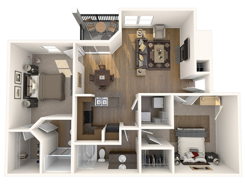 Tower at Tropicana Apartments Floor Plan The Montecito