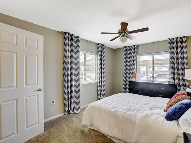 Carpeted Bedroom | Sunrise at Tropicana in Las Vegas, NV