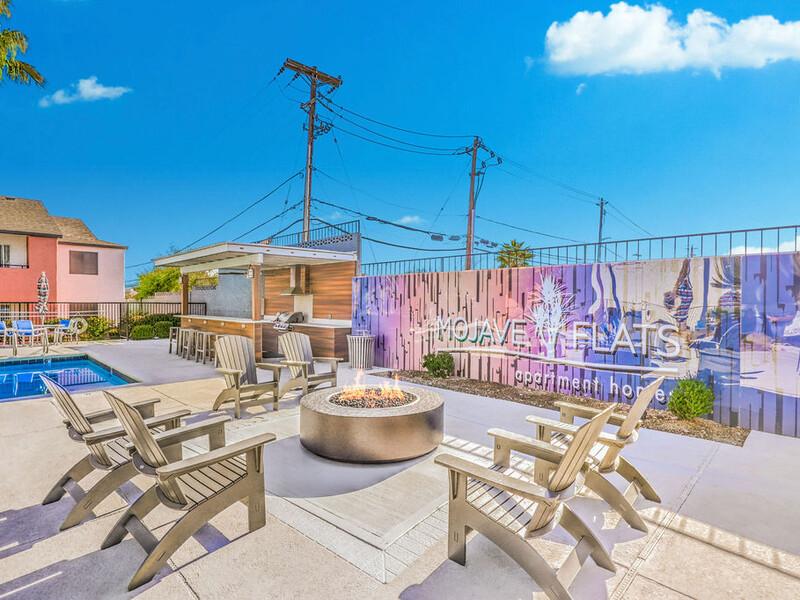 Fire Pit and Pool | Mojave Flats Apartments