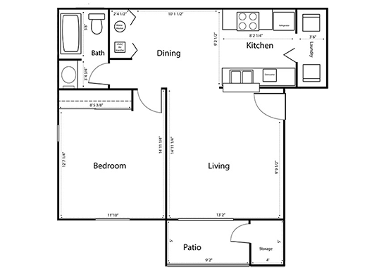 Floorplan for Gateway Villas Apartments