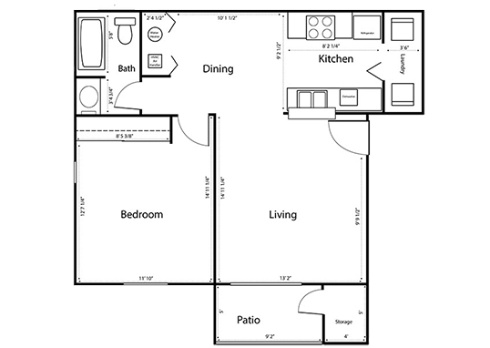 Floorplan for Gateway Villas Apartments