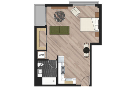 0x1E floor plan at The Kodo in Los Angeles, CA