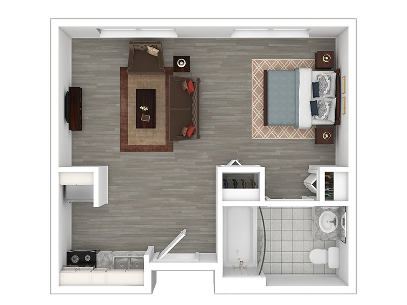 0x1B Floorplan at River Run Senior