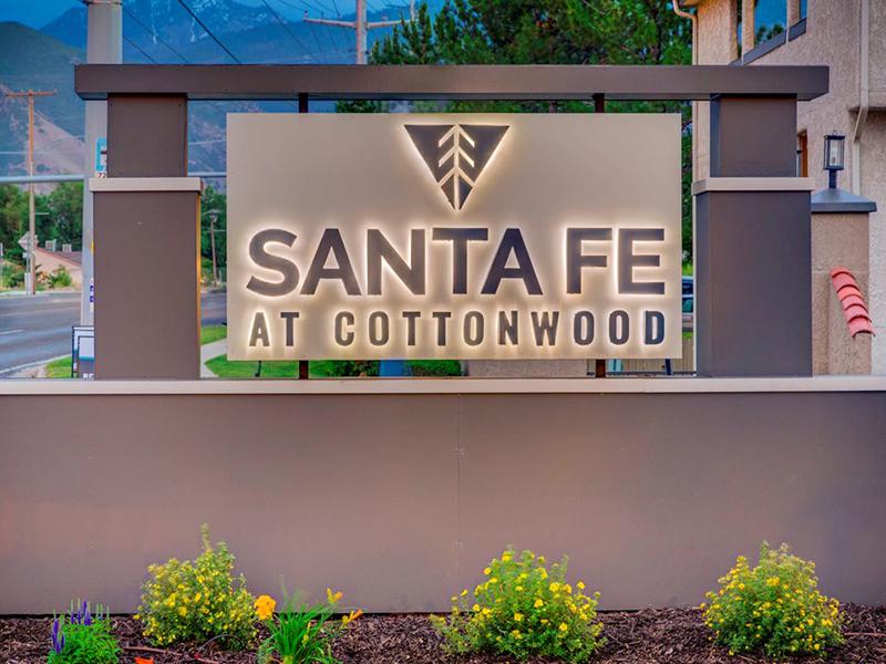 Welcome Sign | Santa Fe at Cottonwood Apartments in Cottonwood Heights, UT