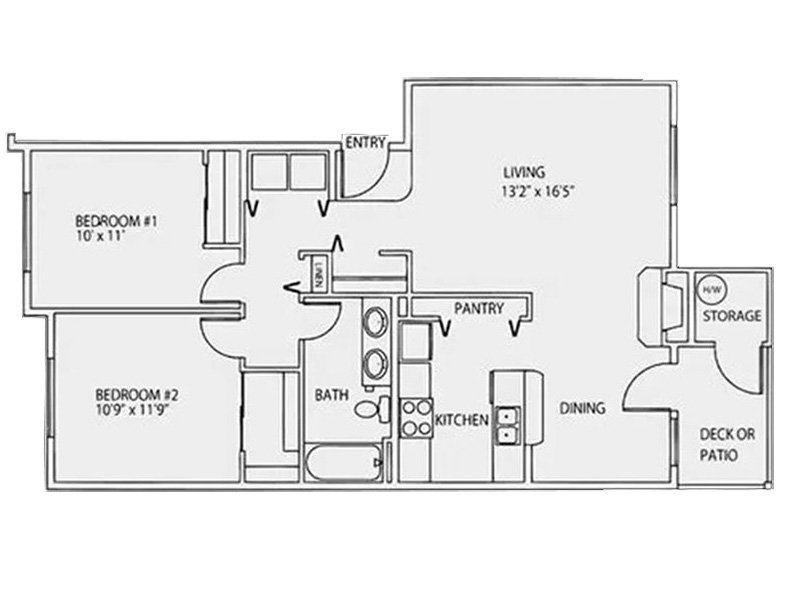 2x1-905 Floorplan at Sundance WA
