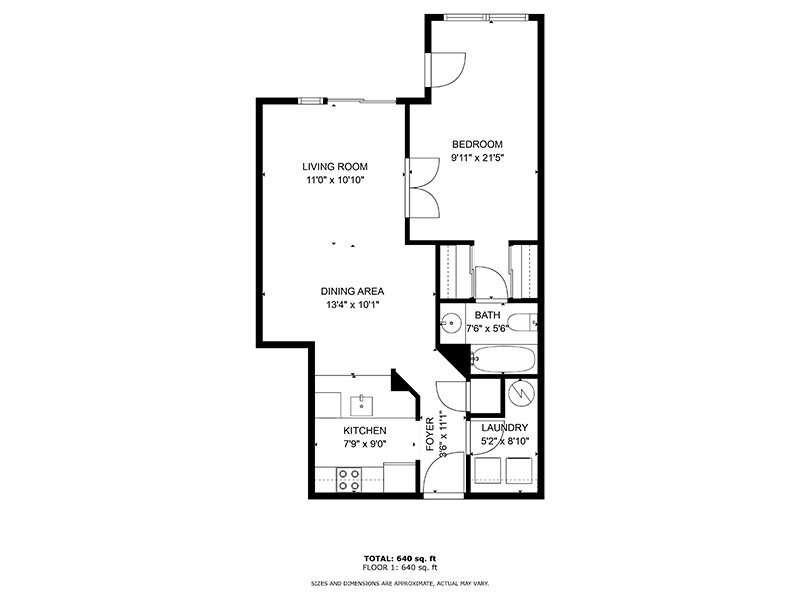Our 1x1-748 is a 1 Bedroom, 1 Bathroom Apartment