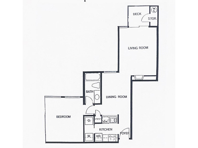 Our 1x1-735 is a 1 Bedroom, 1 Bathroom Apartment