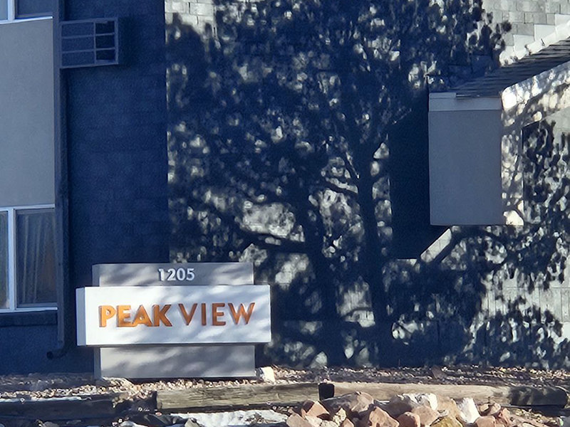 Monument Sign | Peak View Apartments