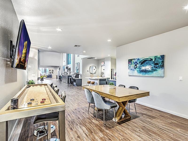 Clubhouse Interior With Shuffle Board | Palms at Peccole Ranch Las Vegas Apartments