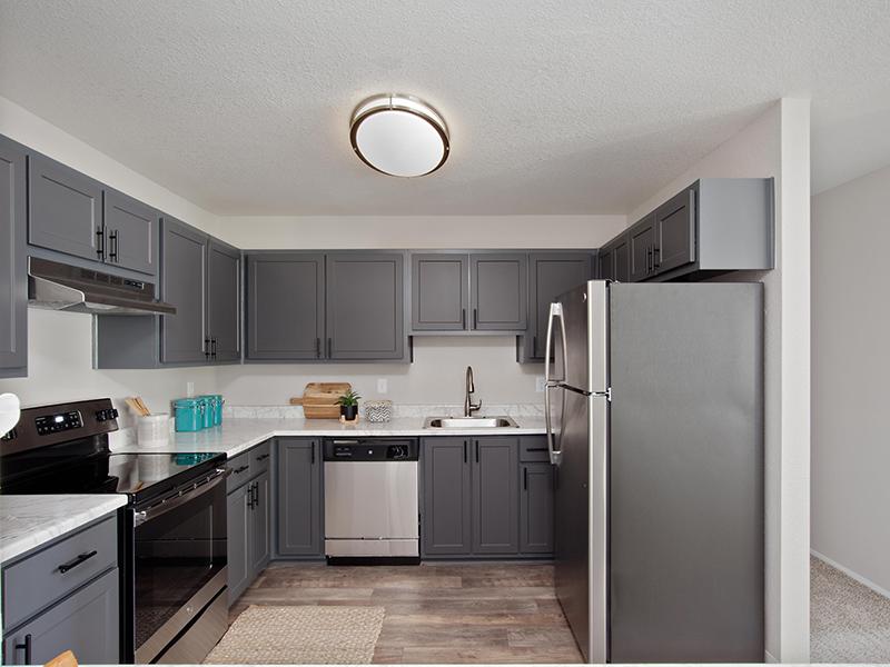 Gray Kitchen Cabinets | Passage Apartments
