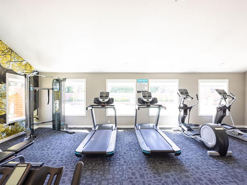 Treadmills in Fitness Center | Passage Apartments