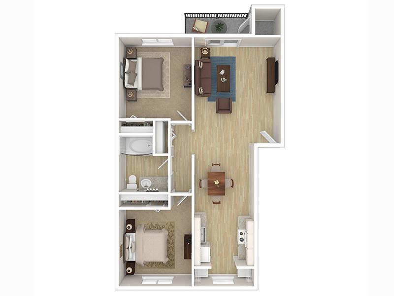 2x1_850 Floorplan at Andresen Park