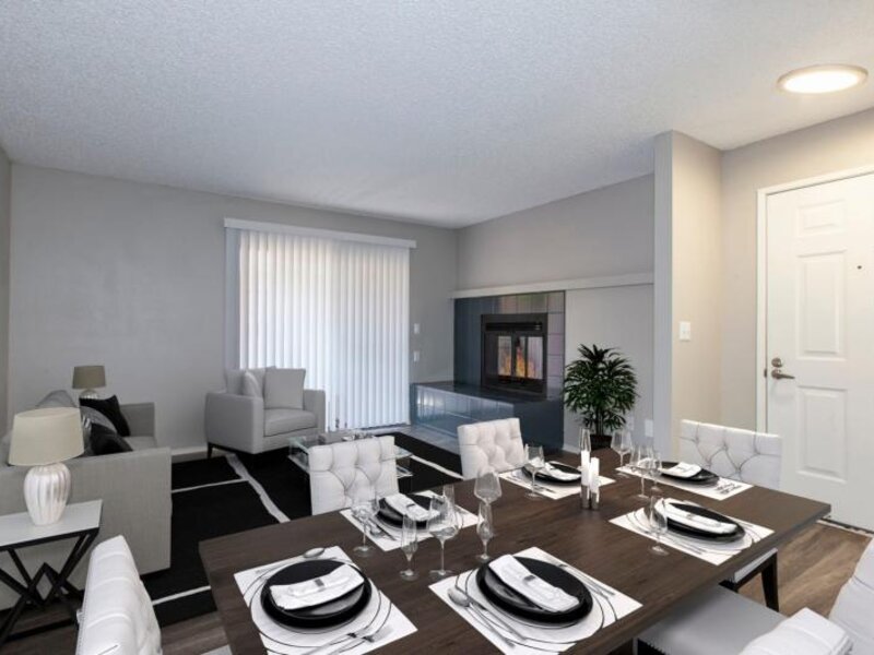 Dining Area and Living Room | Bennington Apartments