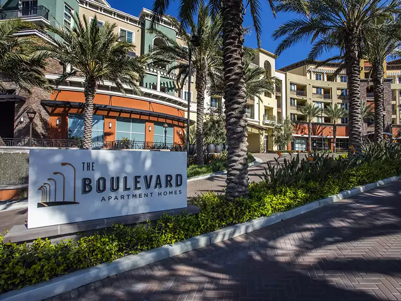 Monument Sign | The Boulevard Apartments