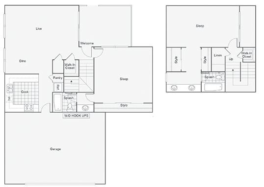 Floorplan for Portola Redlands Apartments