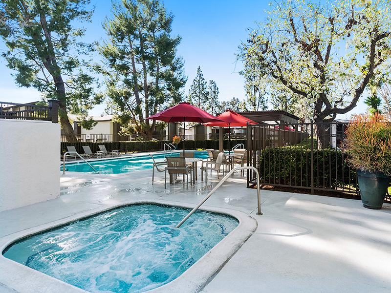Hot Tub and Swimming Pool | Portola Redlands Apartments in Redlands, CA
