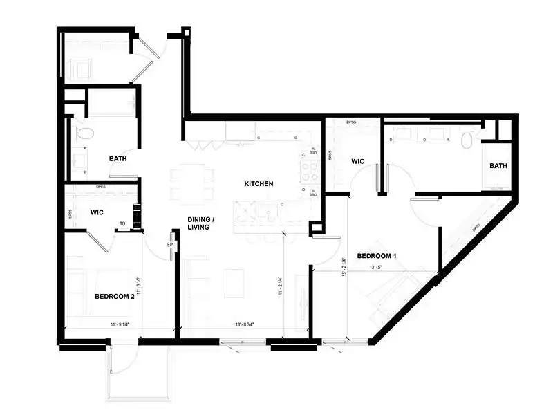 2 Bedroom F Floorplan