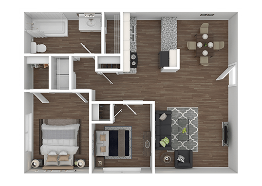 Floorplan for Holladay on Ninth Apartments