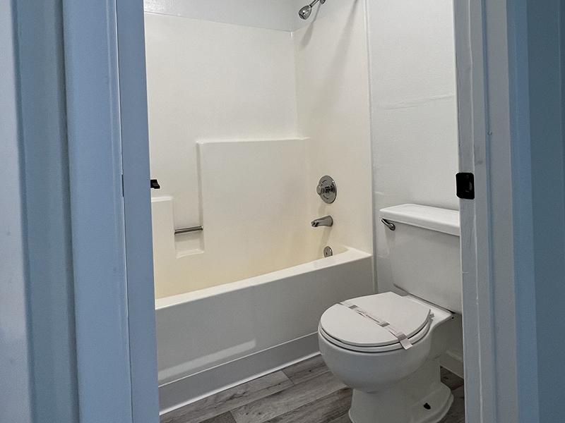 Renovated Bathroom with Tub | Glenridge Apartments