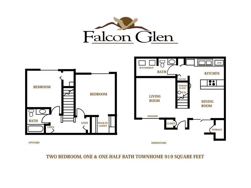 2X1.5 Town House Floorplan at Falcon Glen