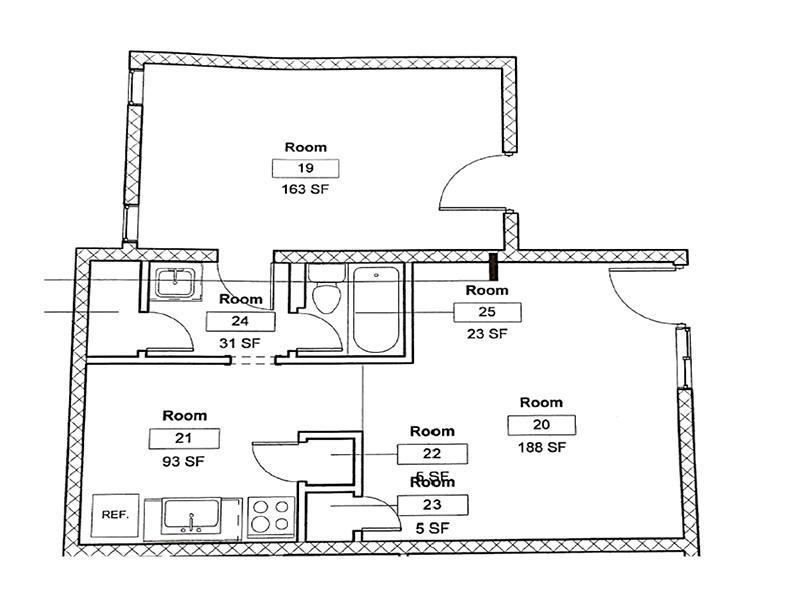 1 Bedroom 1 Bath P Floorplan at Arcos Phoenix