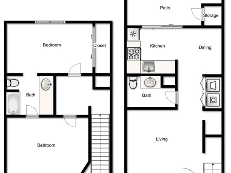 Two Bedroom Townhome