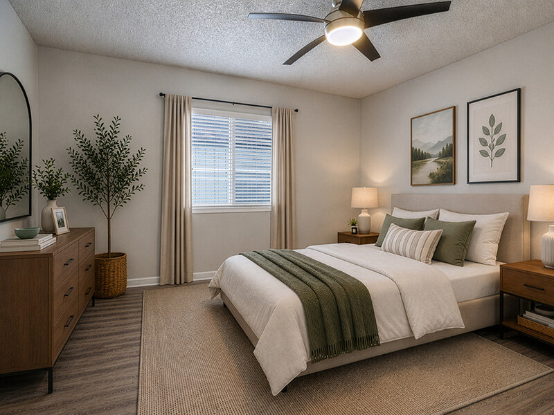 Virtual Staged Bedroom | Prados Apartments at Arcadia