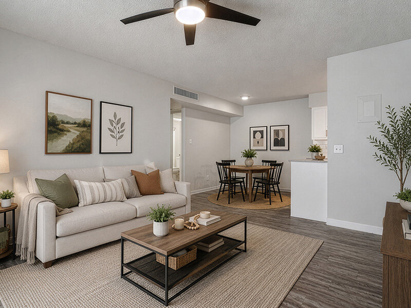 Virtual Staged Living Room | Prados Apartments at Arcadia