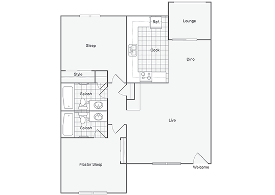 Floorplan for Seventeen 805 Apartments