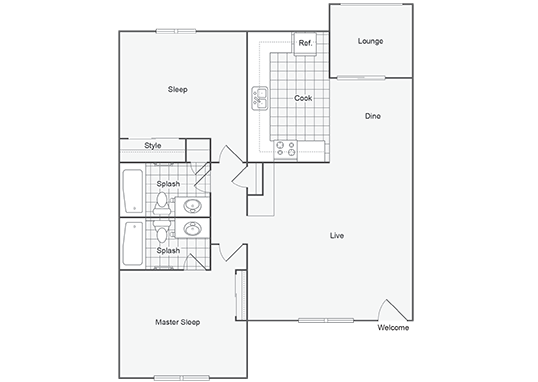 Floorplan for Seventeen 805 Apartments