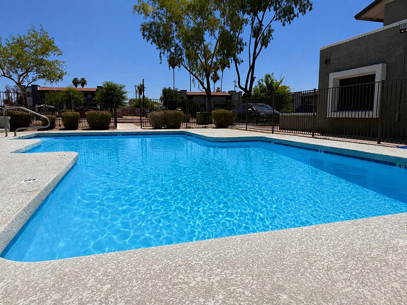 Outdoor Pool with Fence and Parking | Seventeen 805