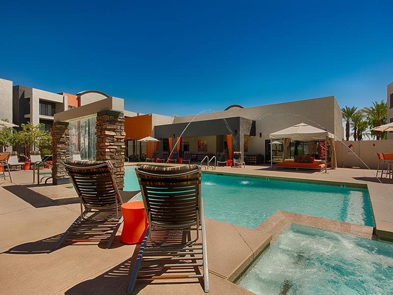 Spa With Water Fountain | Harmony at Surprise Apartments