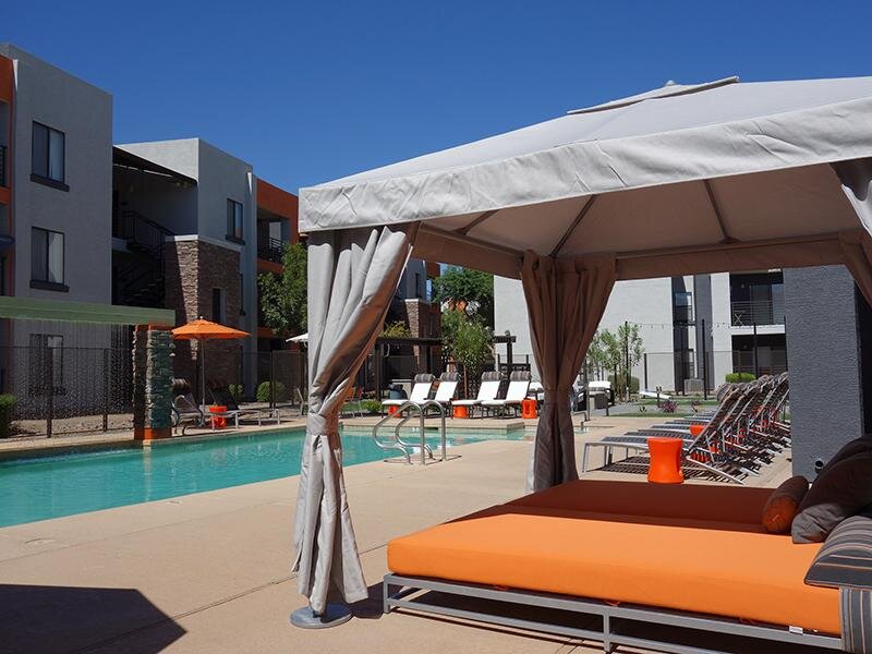 Poolside Cabana Lounge | Harmony at Surprise Apartments