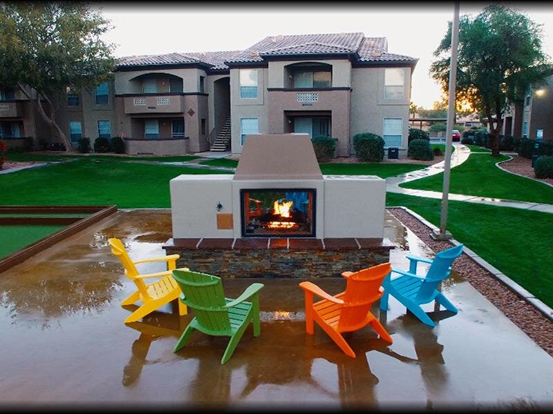 Outdoor Fireplace | Apartments in Chandler, AZ