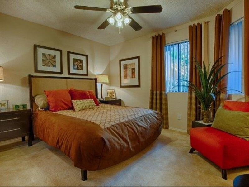 Bedroom | Casa Santa Fe Apartments in Scottsdale, AZ