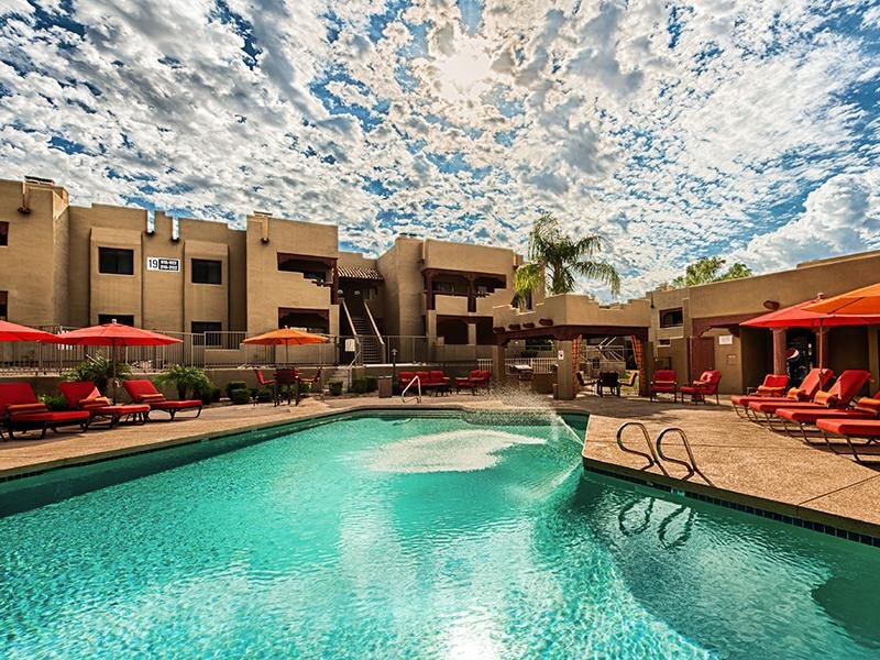 Swimming Pool | Casa Santa Fe Apartments in Scottsdale, AZ